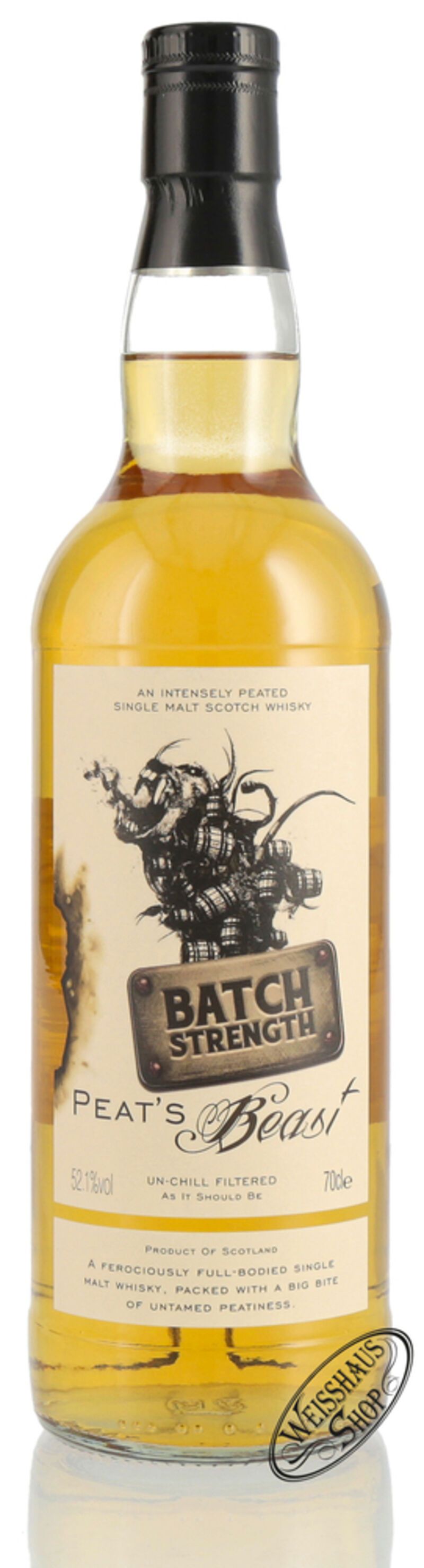 Peat's Beast Batch Strength Single Malt Whisky 52,1% vol. 0,70l
