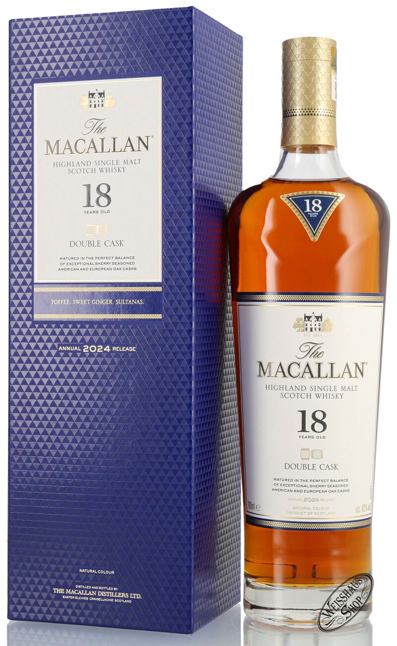 Macallan 18 YO Double Cask Whisky 43% vol. 0,70l Macallan 18 YO Double Cask Whisky 43% vol. 0,70l