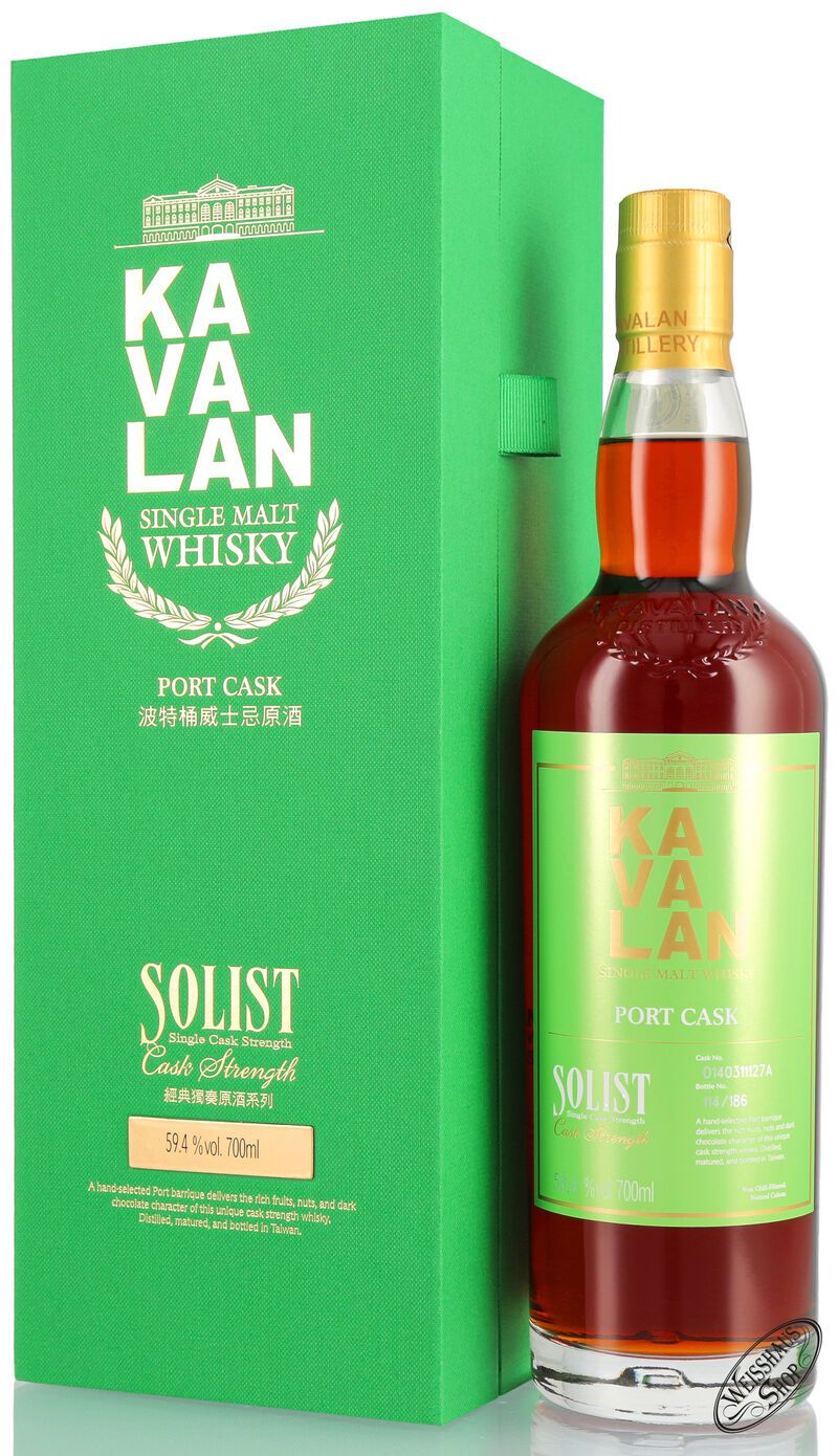 Kavalan Solist Port Cask Whisky 54% vol. 0,70l Kavalan Solist Port Cask Whisky 54% vol. 0,70l