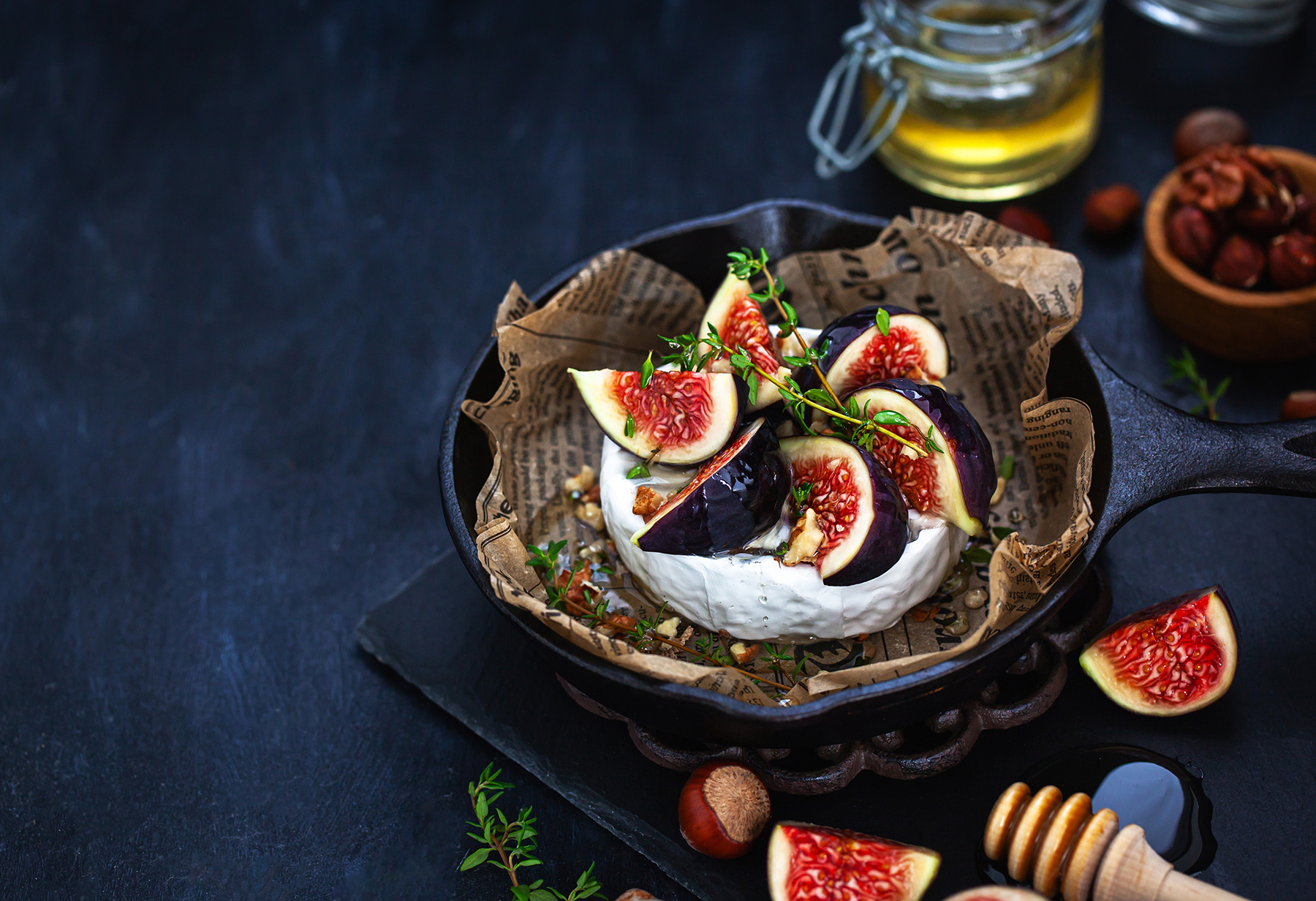Camembert mit Feigen