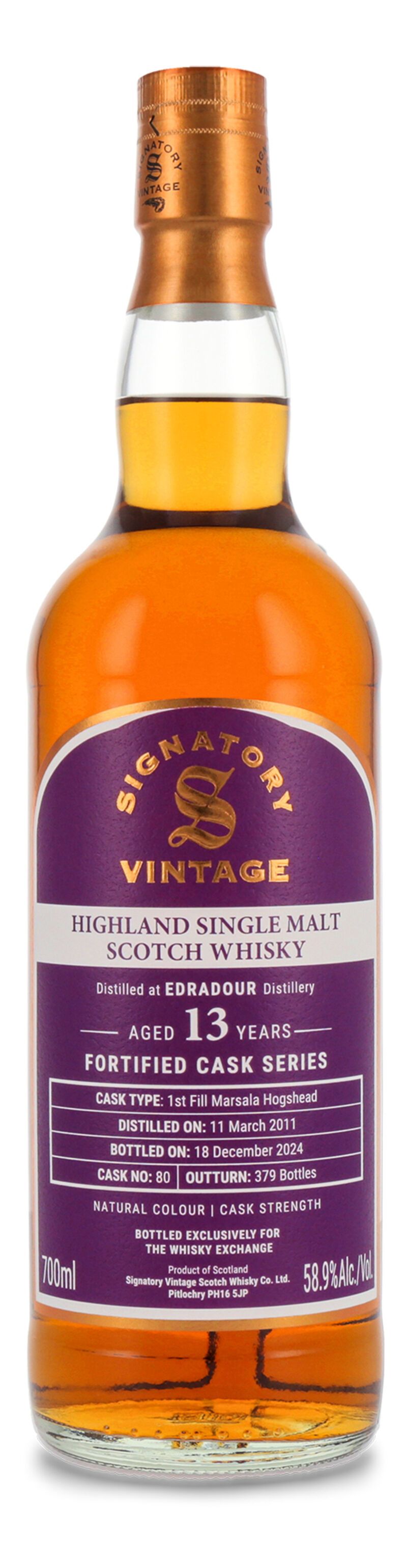 Edradour 13 YO Single Malt Scotch Whisky 58,9% vol. 0,70l B-Ware