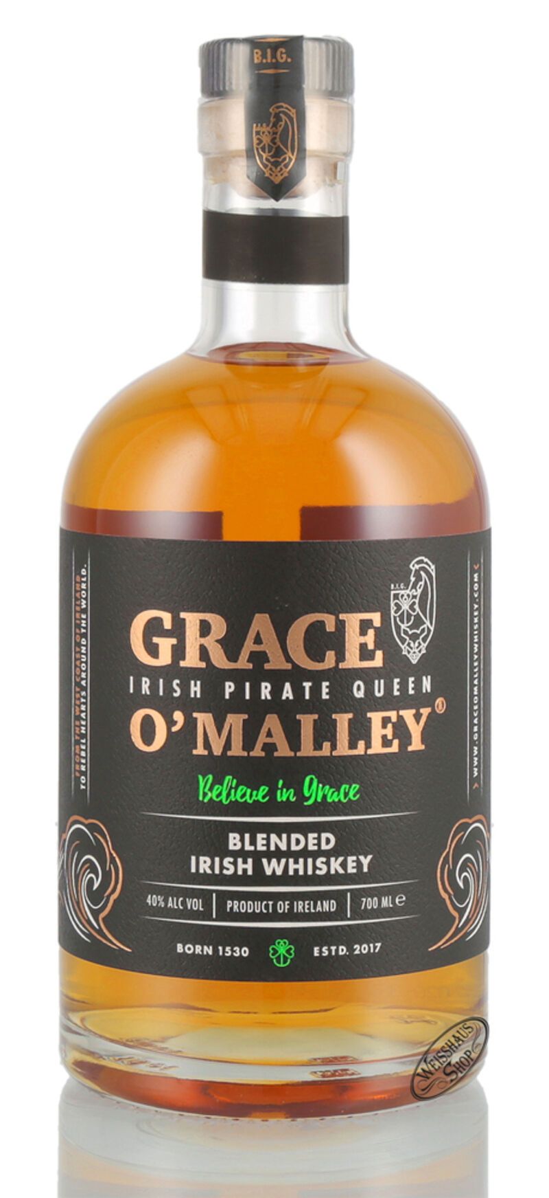 Grace O'Malley Blended Irish Whiskey 40% vol. 0,70l