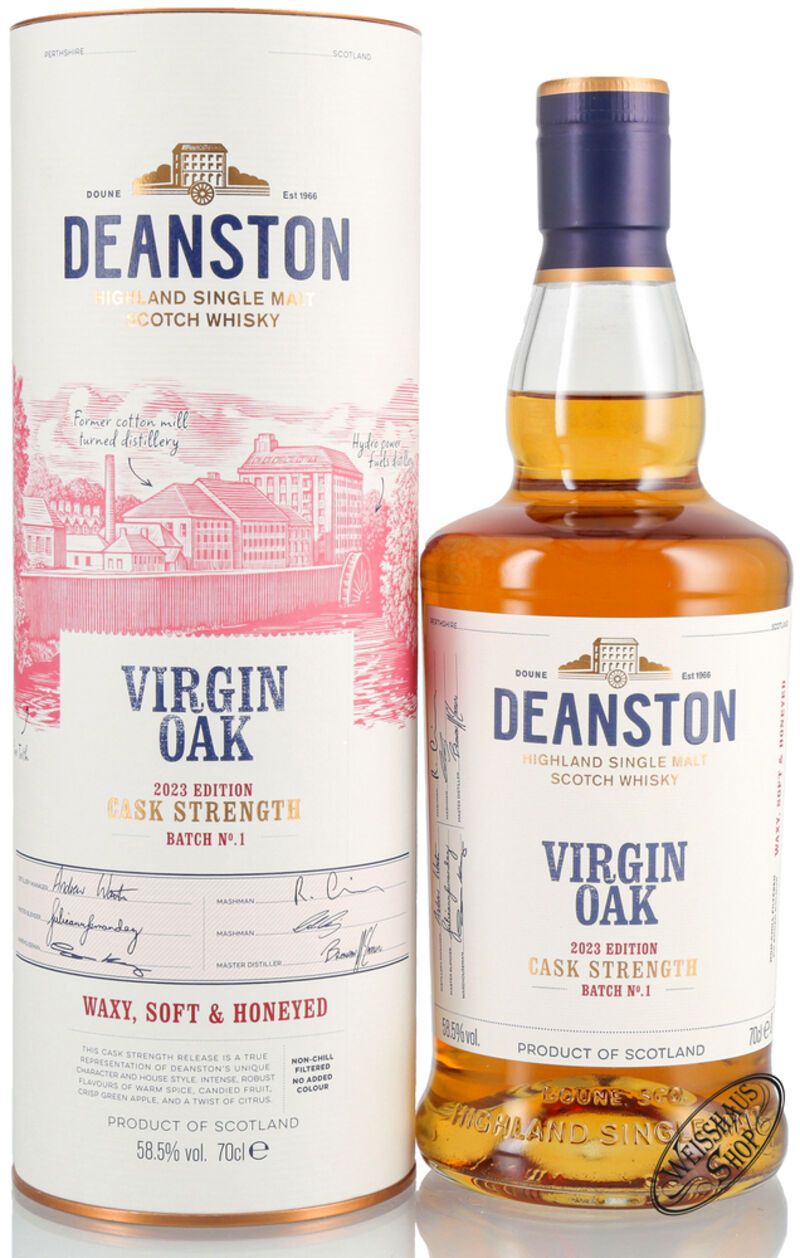 Deanston Virgin Oak Cask Strength Edition 2023 Whisky 58,5% vol. 0,70l Deanston Virgin Oak Cask Strength Edition 2023 Whisky 58,5% vol. 0,70l