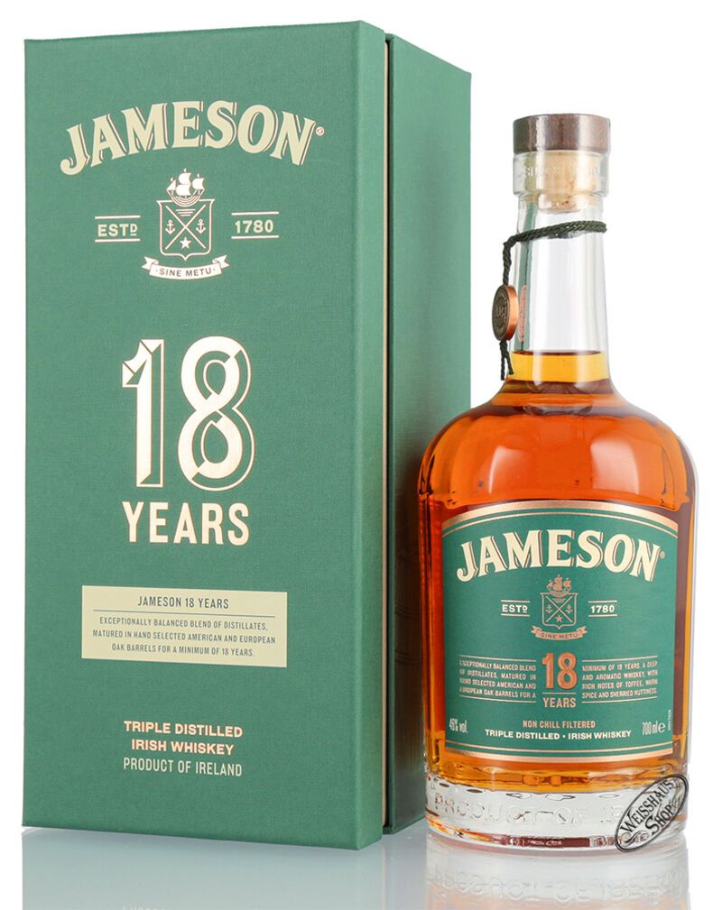 Jameson 18 Years Old Irish Whiskey 46% vol. 0,70l Jameson 18 Years Old Irish Whiskey 46% vol. 0,70l