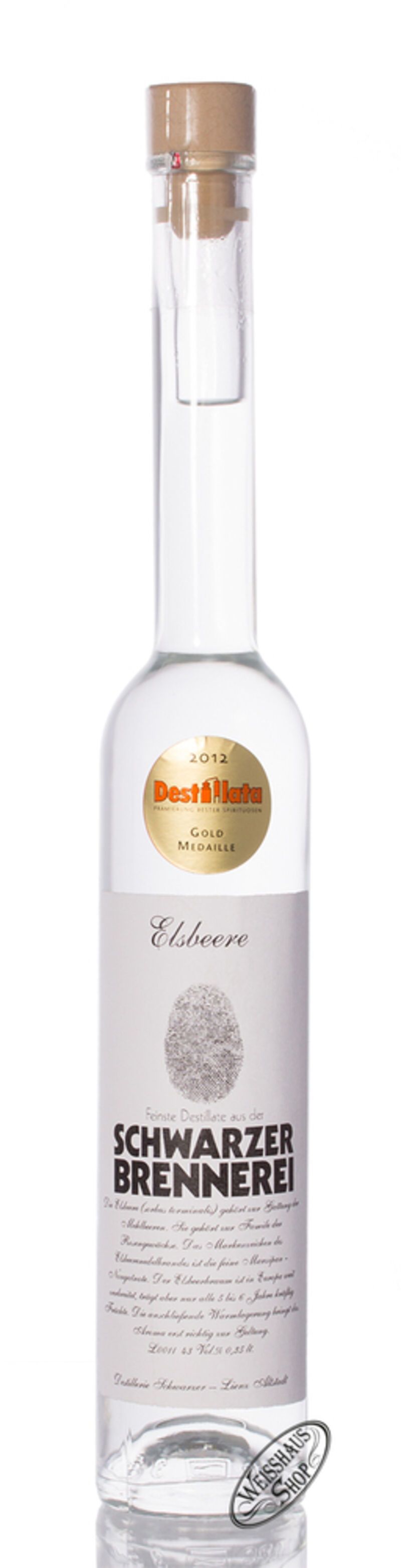 Schwarzer Elsbeere Edelbrand 43% vol. 0,35l Schwarzer Elsbeere Edelbrand 43% vol. 0,35l