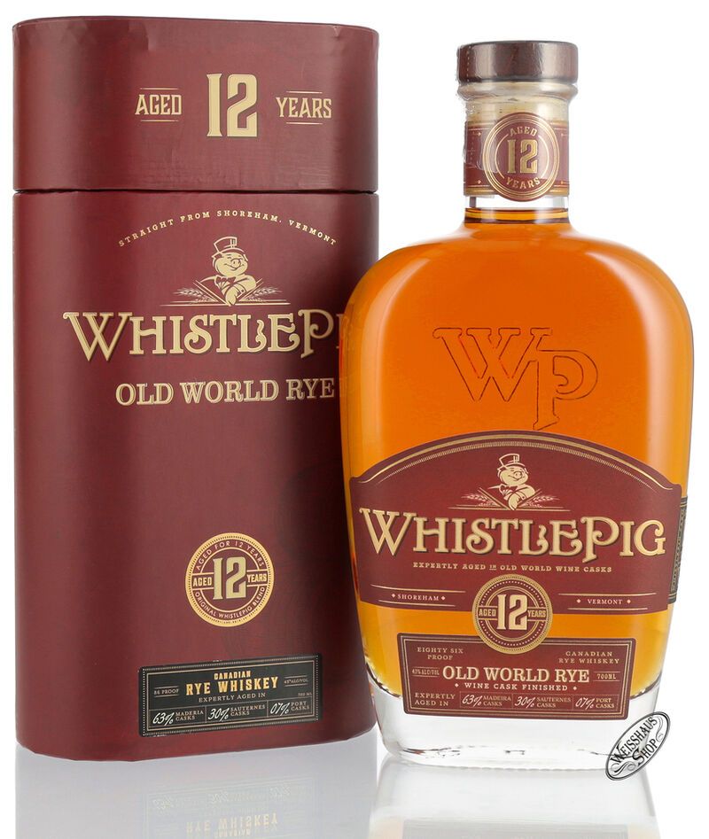 Whistle Pig 12 YO Straight Rye Whiskey 43% vol. 0,70l