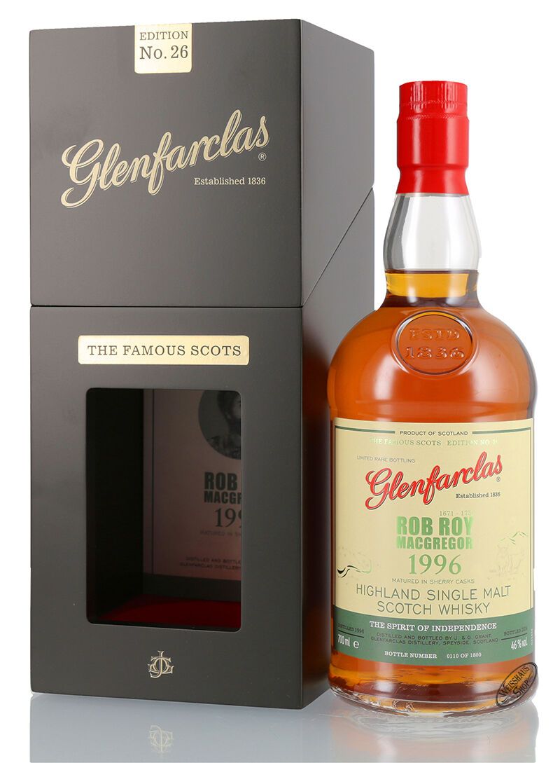 Glenfarclas Vintage 1996 Rob Roy Macgregor Limited Editon Whisky 46% vol. 0,70l Glenfarclas Vintage 1996 Rob Roy Macgregor Limited Editon Whisky 46% vol. 0,70l