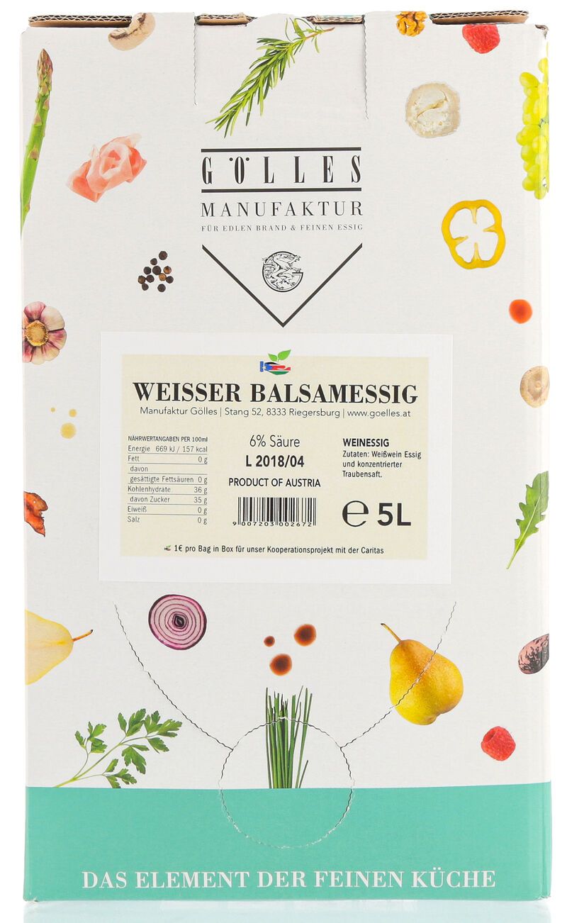 Gölles Weißer Balsam Essig 5,0l Bag in Box