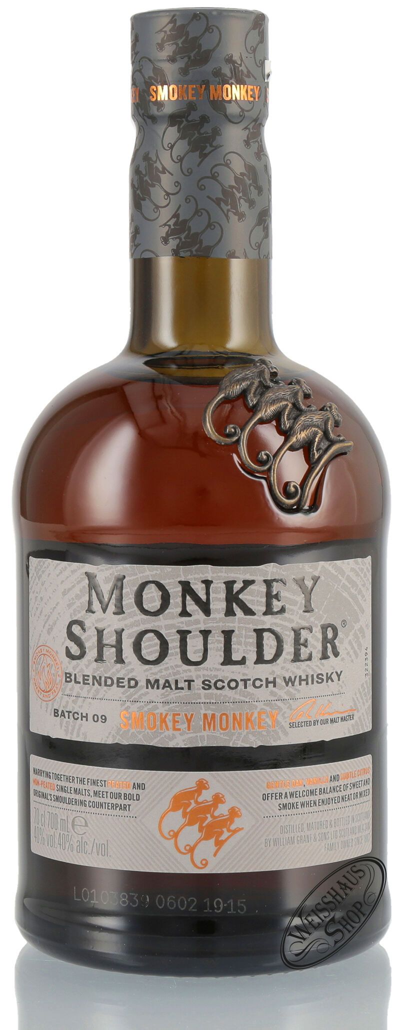 Monkey Shoulder Smokey Monkey Whisky 40% vol. 0,70l Monkey Shoulder Smokey Monkey Whisky 40% vol. 0,70l
