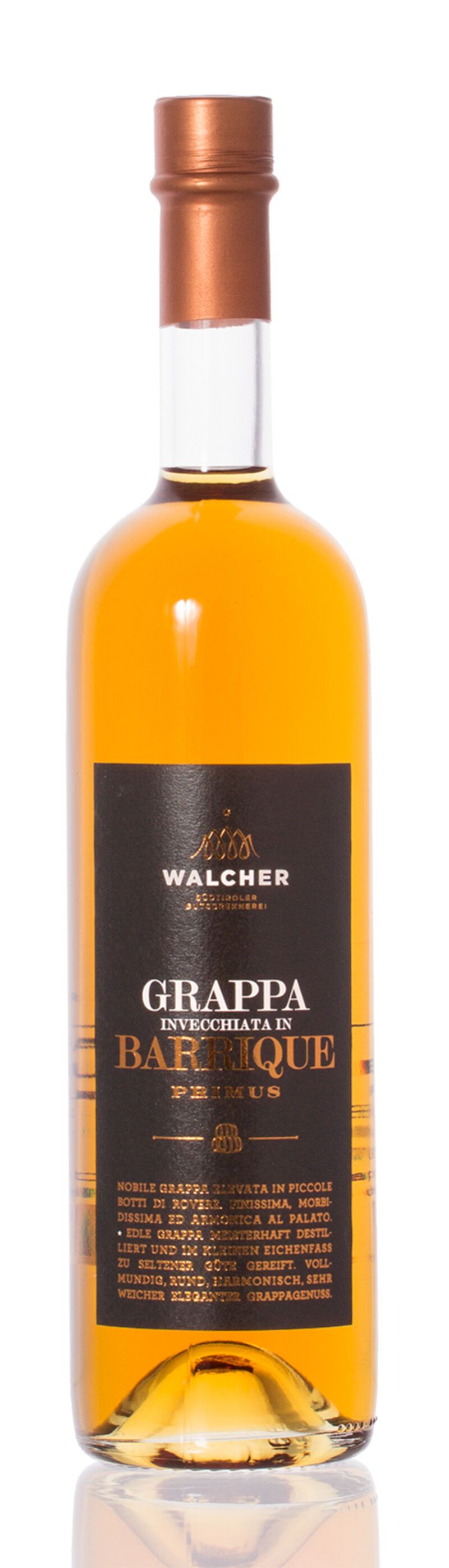 Walcher Grappa Barrique Primus 40% vol. 0,70l