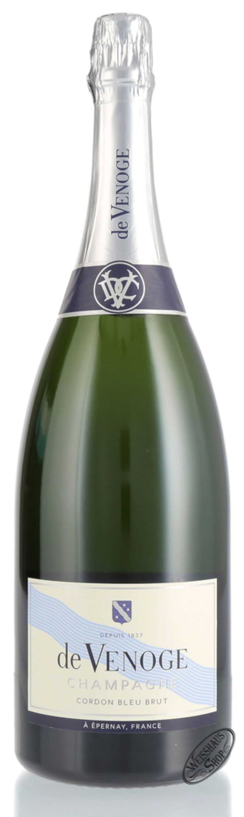 De Venoge Champagner Cordon Bleu Brut 12% vol. 1,50l Magnum Geschenkkarton De Venoge Champagner Cordon Bleu Brut 12% vol. 1,50l Magnum Geschenkkarton