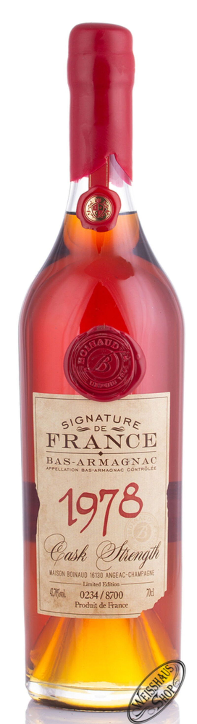 Signature de France Vintage 1978 Armagnac 43,7% vol. 0,70l