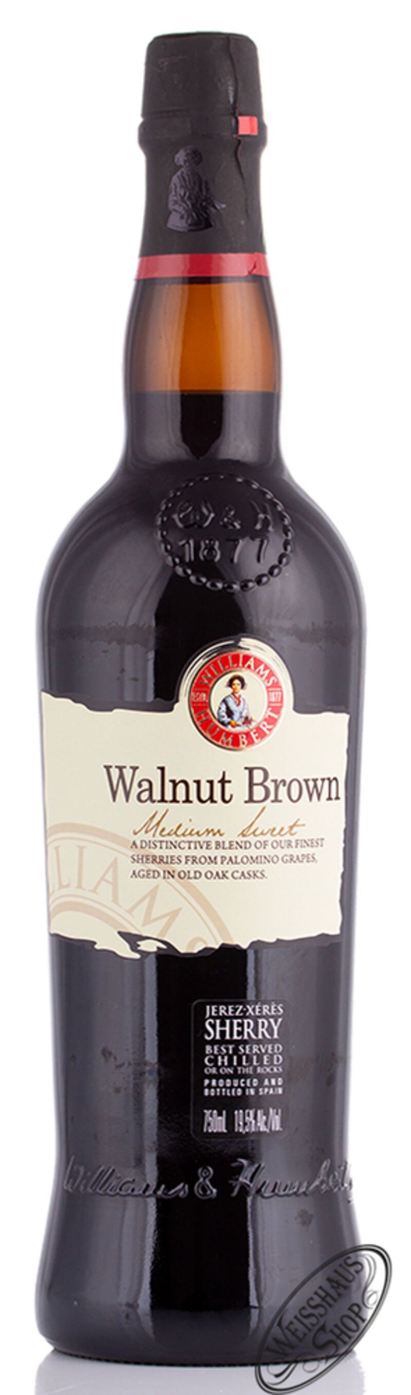 Williams & Humbert Walnut Brown Medium Sweet Sherry 19,5% vol. 0,75l Williams & Humbert Walnut Brown Medium Sweet Sherry 19,5% vol. 0,75l