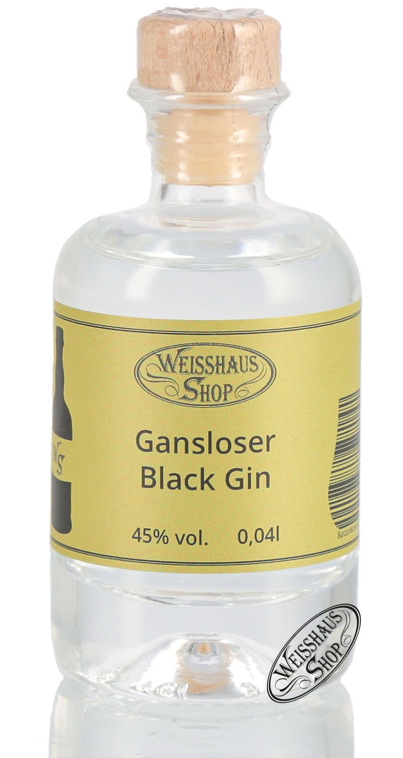 Gansloser Black Gin 45% vol. 0,04l Weisshaus Sample Gansloser Black Gin 45% vol. 0,04l Weisshaus Sample