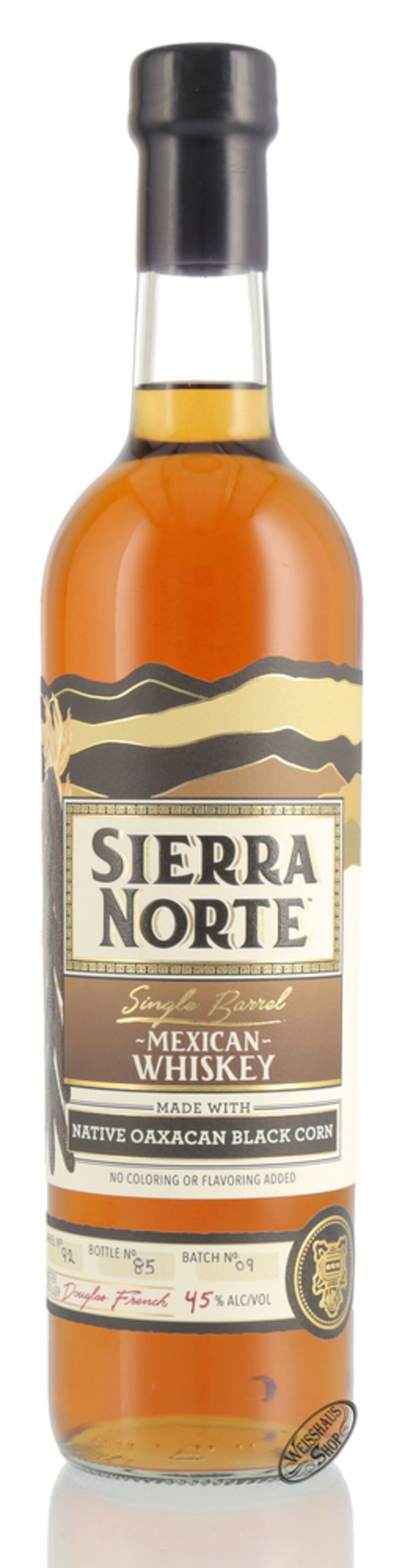 Sierra Norte Mexican Whiskey 85% Maiz Negro 45% vol. 0,70l Sierra Norte Mexican Whiskey 85% Maiz Negro 45% vol. 0,70l