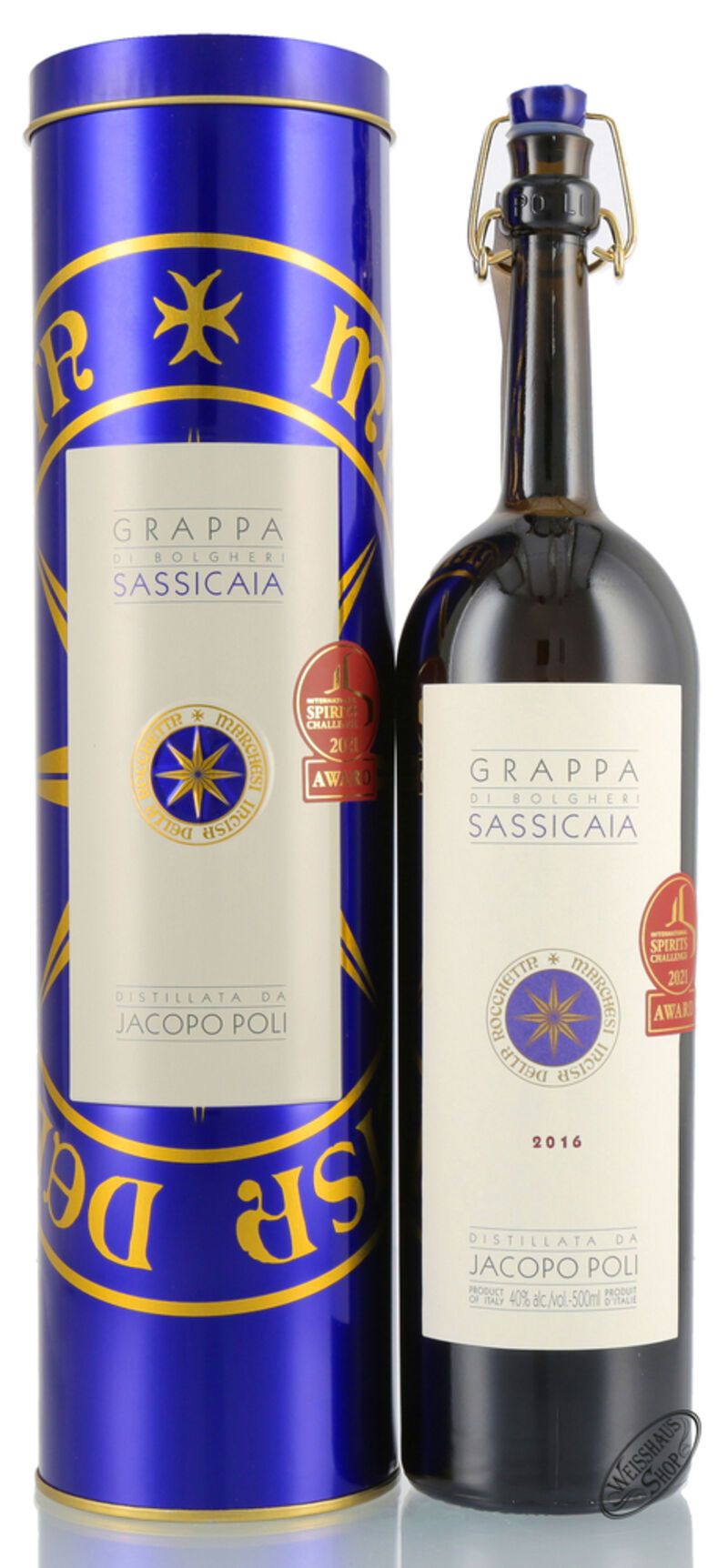 Poli Grappa Barili di Sassicaia 40% vol. 0,50l Poli Grappa Barili di Sassicaia 40% vol. 0,50l