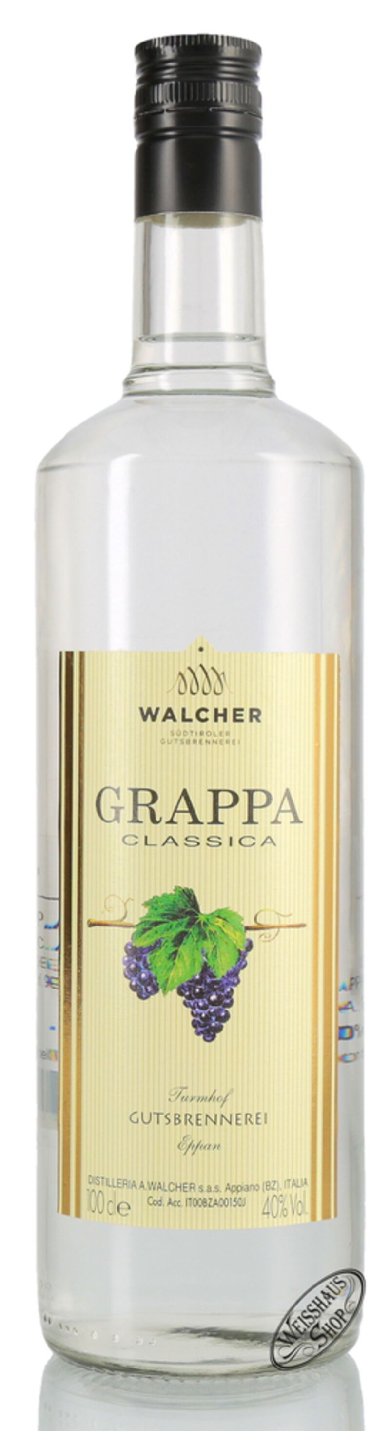 Walcher Grappa Classica 40% vol. 1,0l