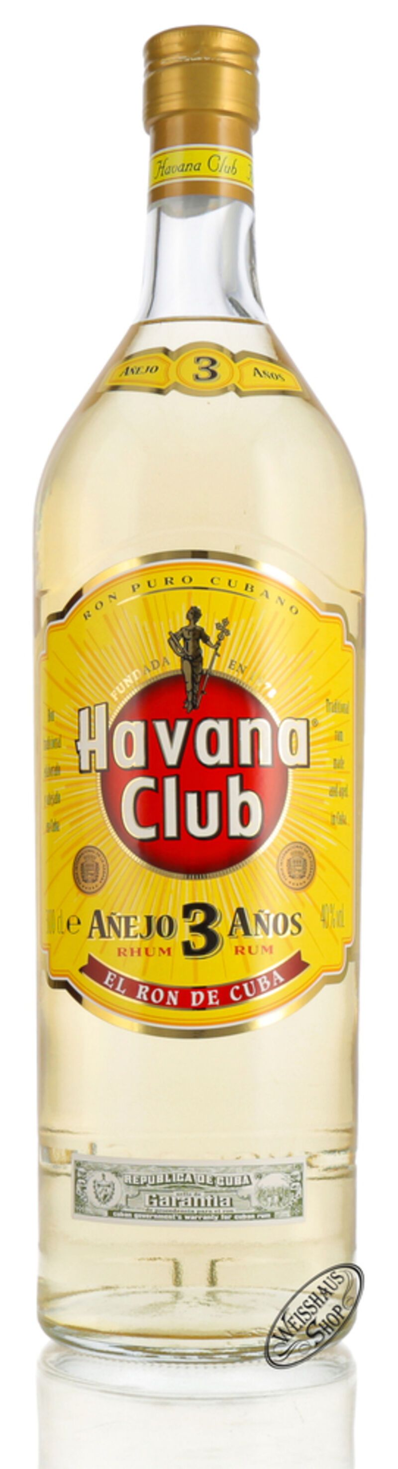 Havana Club Anejo 3 Anos Rum 40% vol. 3,0l Doppelmagnum B-Ware Havana Club Anejo 3 Anos Rum 40% vol. 3,0l Doppelmagnum B-Ware