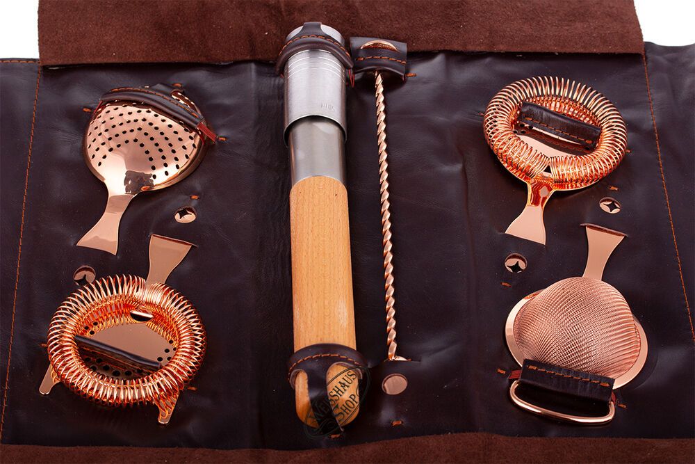 Bonzer Leather Roll Bag Copper - Full Set Bonzer Leather Roll Bag Copper - Full Set