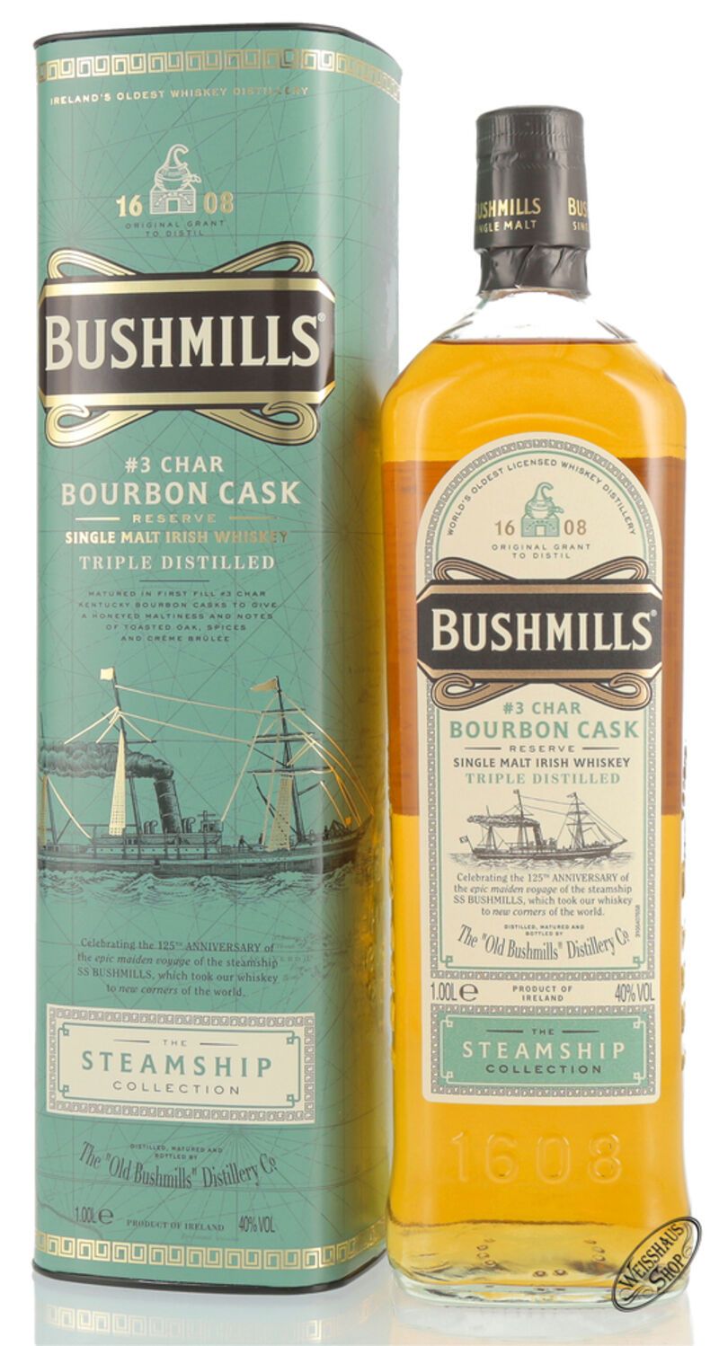 Bushmills Steamship Collection Bourbon Cask Reserve Irish Whiskey 40% vol. 1,0l Bushmills Steamship Collection Bourbon Cask Reserve Irish Whiskey 40% vol. 1,0l