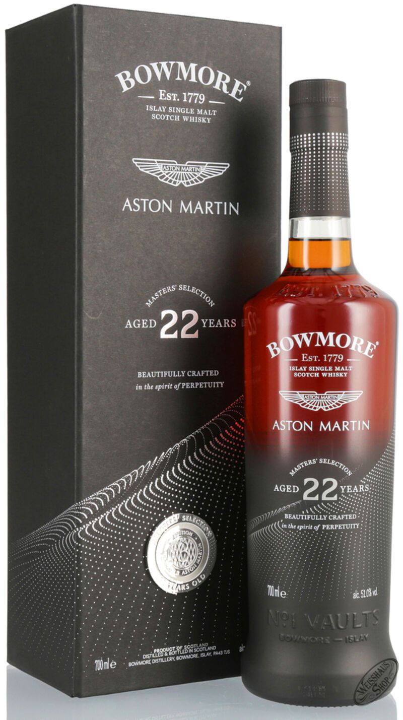 Bowmore 22 YO Aston Martin Edition 2023 Whisky 51% vol. 0,70l Bowmore 22 YO Aston Martin Edition 2023 Whisky 51% vol. 0,70l