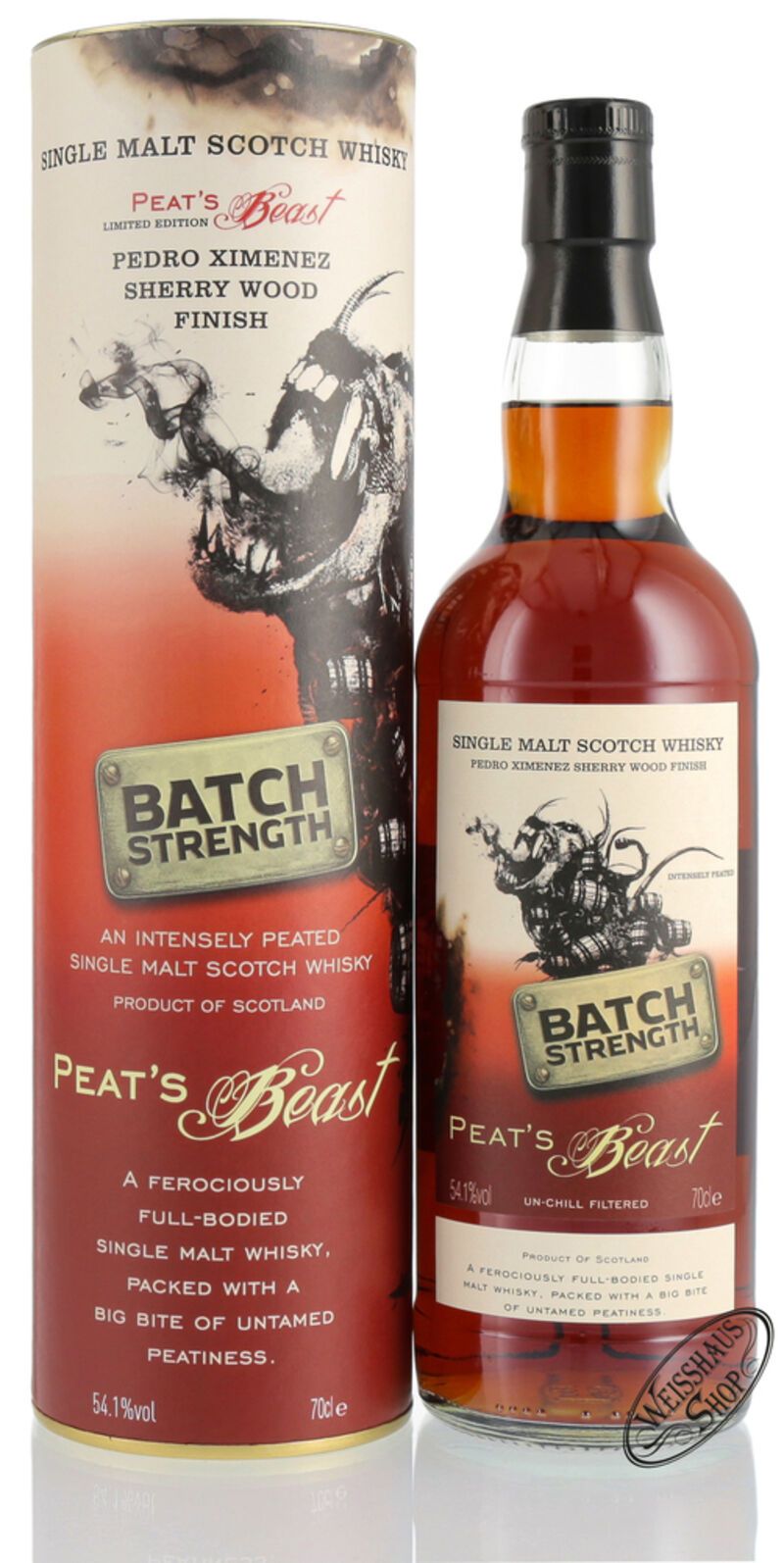 Peat's Beast Cask Strength PX Whisky 54,1% vol. 0,70l Peat's Beast Cask Strength PX Whisky 54,1% vol. 0,70l