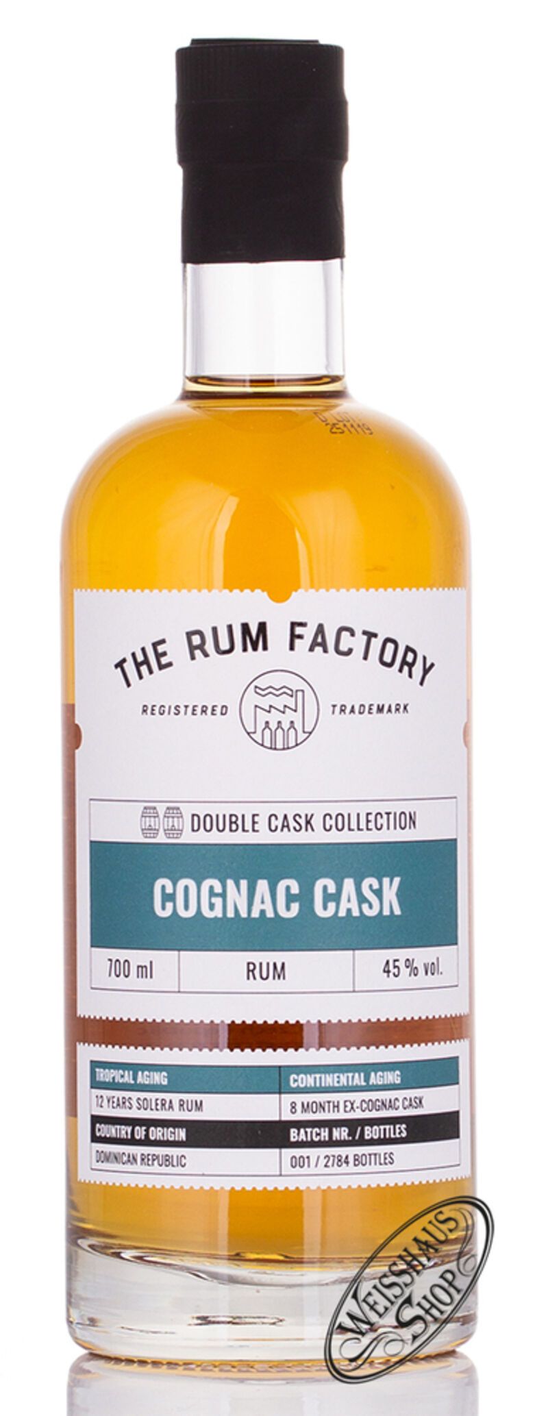 The Rum Factory 12 YO Cognac Cask Finished Rum 45% vol. 0,70l