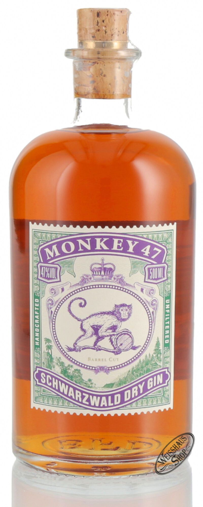 Monkey 47 Barrel Cut Dry Gin 47% vol. 0,50l Monkey 47 Barrel Cut Dry Gin 47% vol. 0,50l