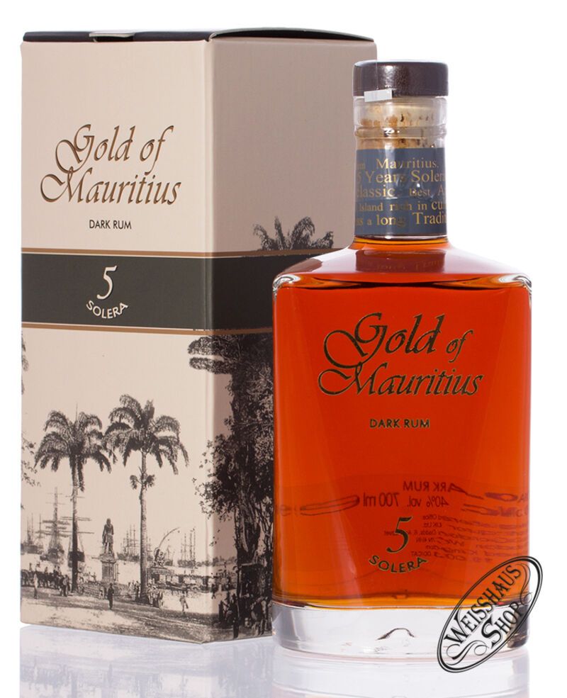 Gold of Mauritius 5 YO Solera Dark Rum 40% vol. 0,70l