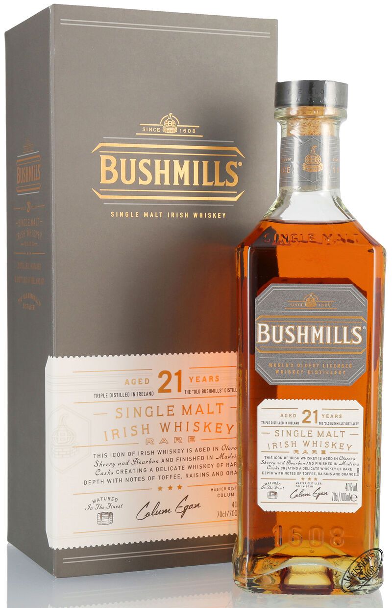 Bushmills 21 YO Single Malt Rare Irish Whiskey 40% vol. 0,70l Bushmills 21 YO Single Malt Rare Irish Whiskey 40% vol. 0,70l