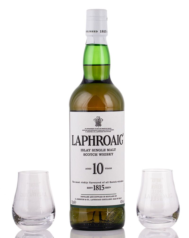 Laphroaig 10 YO Whisky Geschenk-Set 40% vol. 0,70l