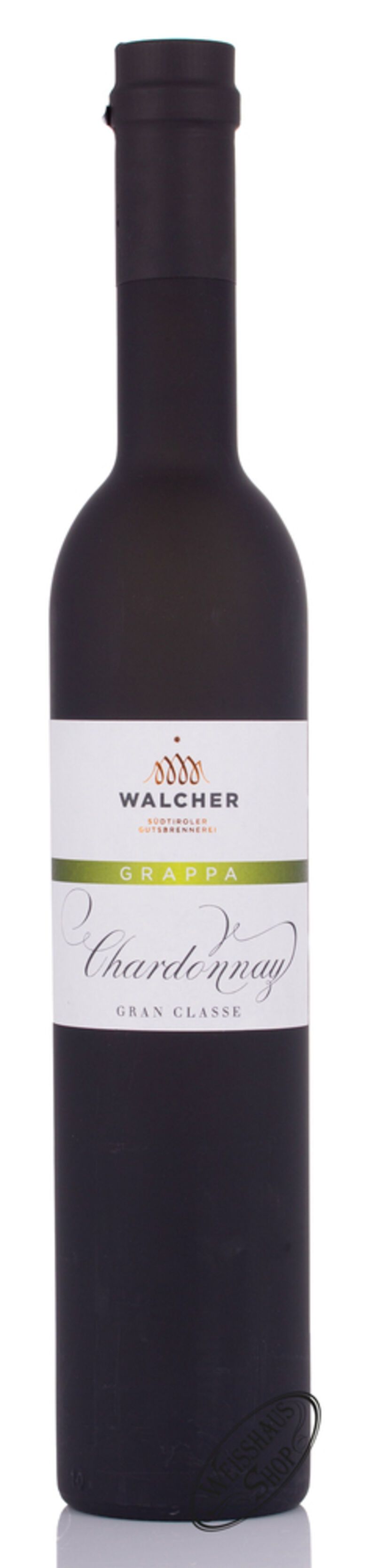 Walcher Grappa Chardonnay 40% vol. 0,50l Walcher Grappa Chardonnay 40% vol. 0,50l