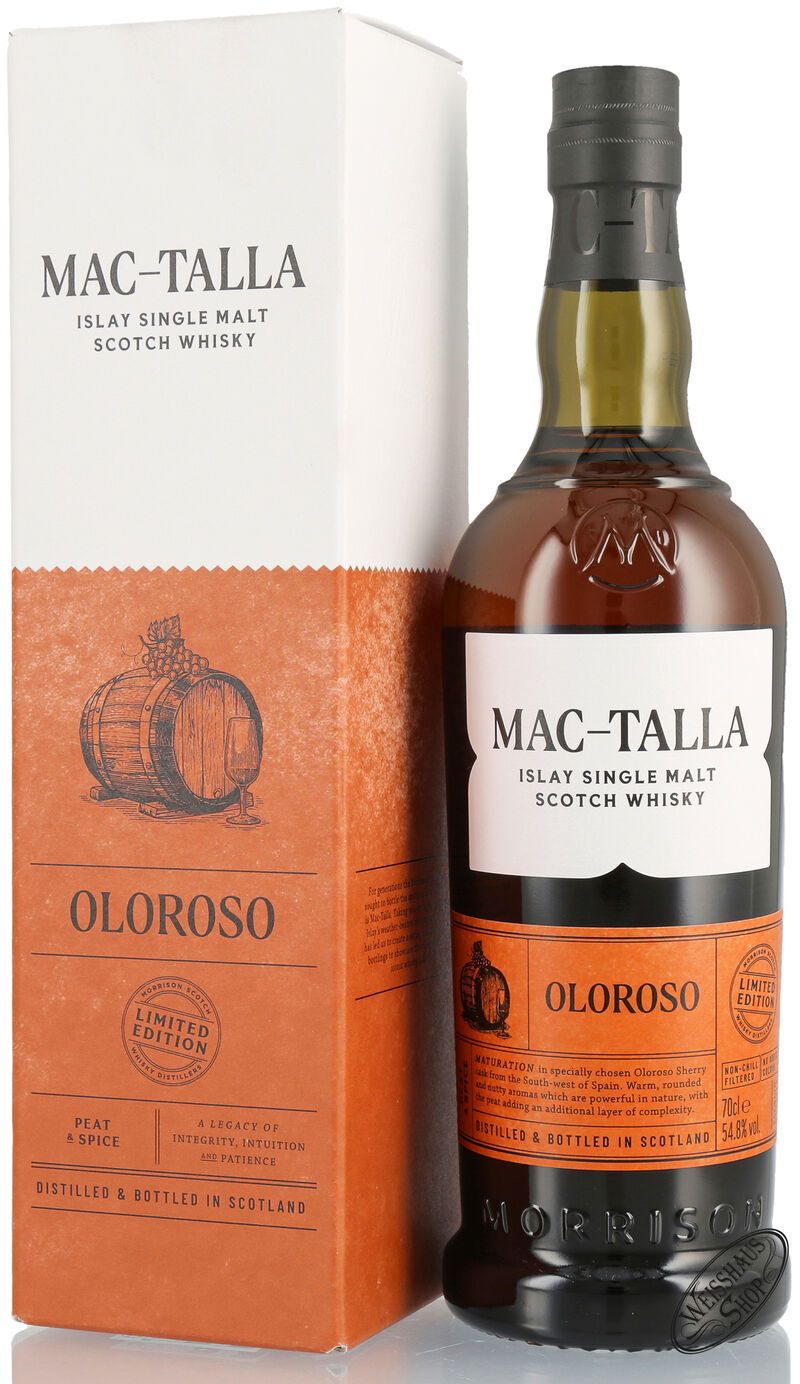 Mac-Talla Oloroso Islay Single Malt Scotch Whisky 54,8% vol. 0,70l Mac-Talla Oloroso Islay Single Malt Scotch Whisky 54,8% vol. 0,70l