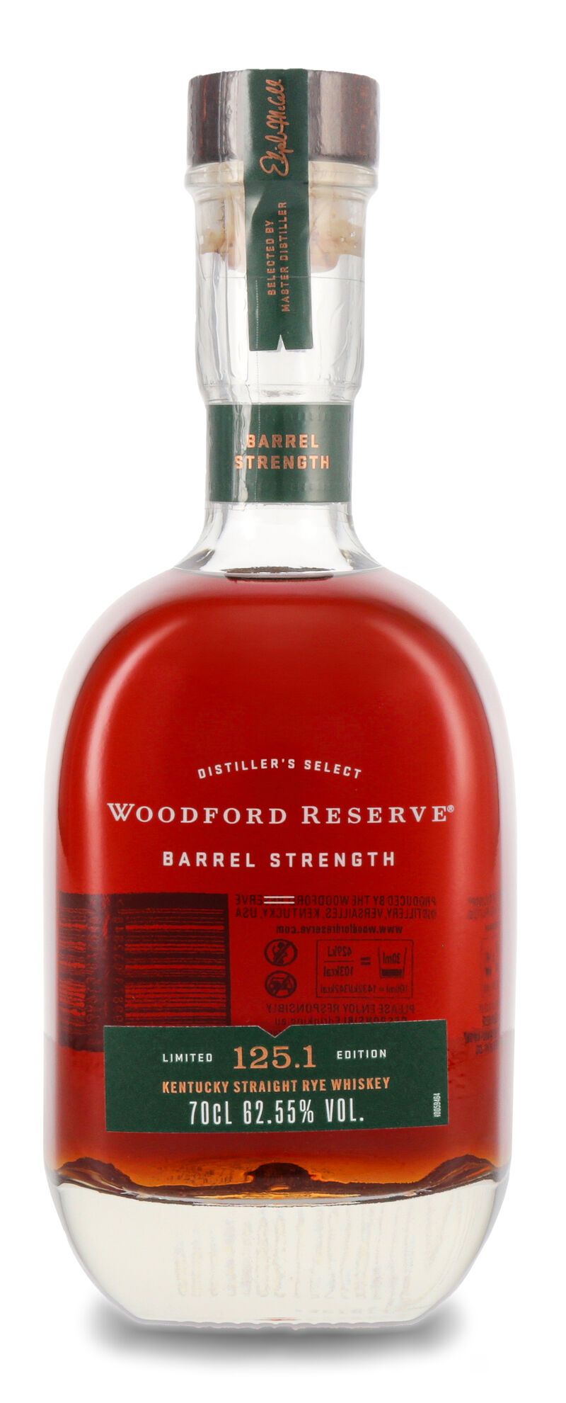 Woodford Reserve Barrel Strength Rye Whiskey 62,55% vol. 0,70l