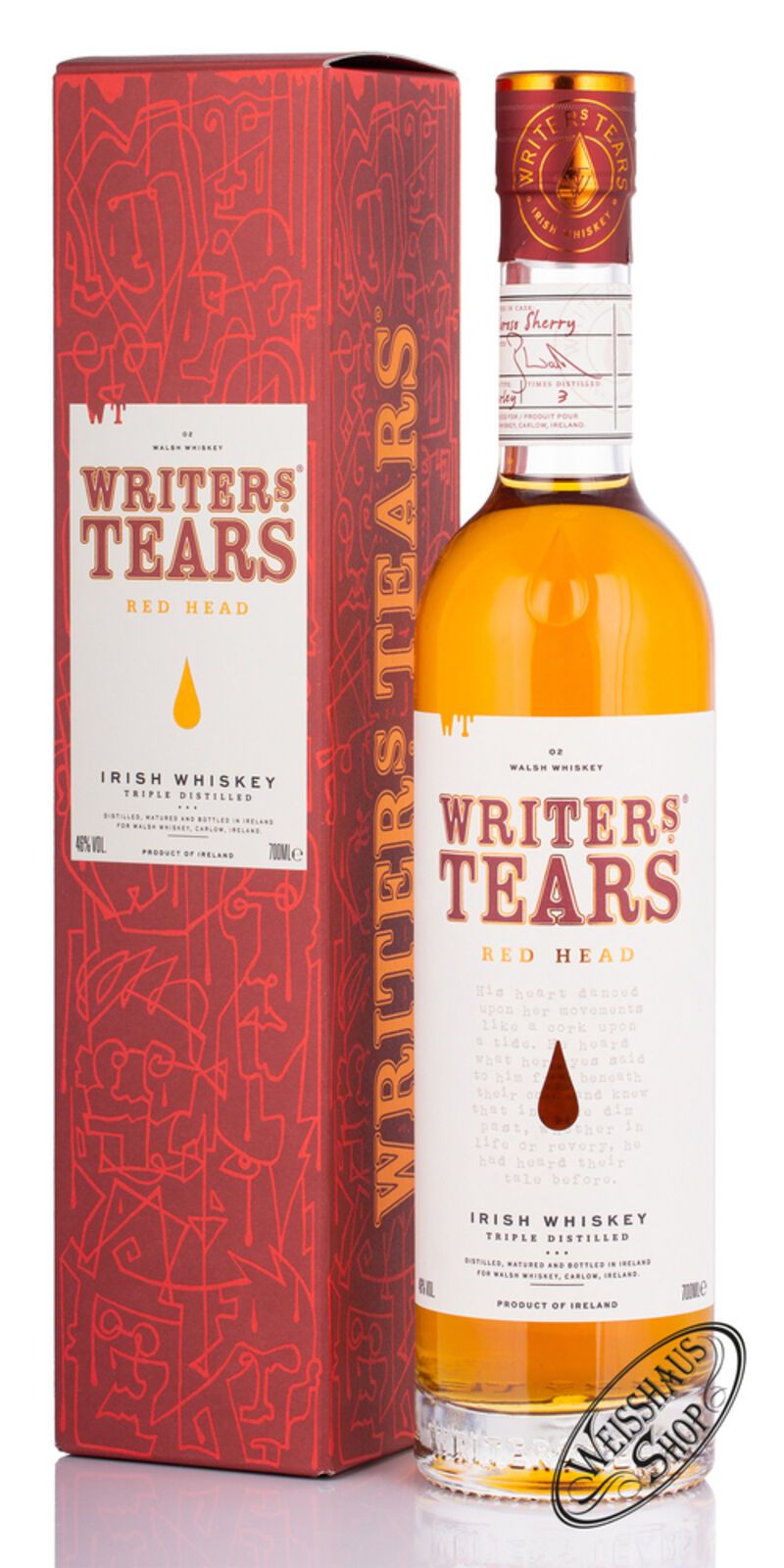 Writer's Tears Red Head Irish Whiskey 46% vol. 0,70l B-Ware