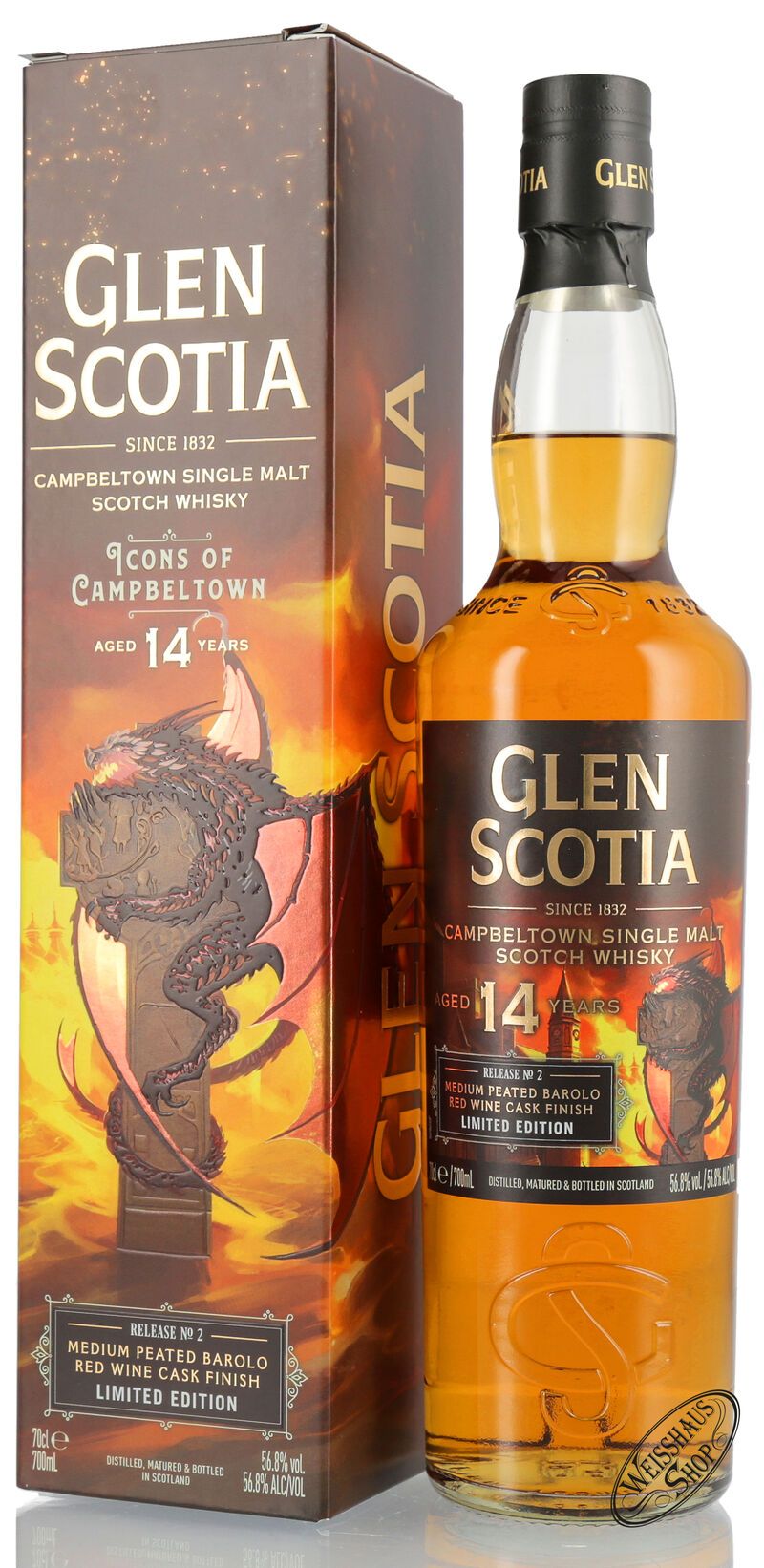 Glen Scotia 14 YO The Dragon Single Malt Whisky 56,8% Vol. 0,70l