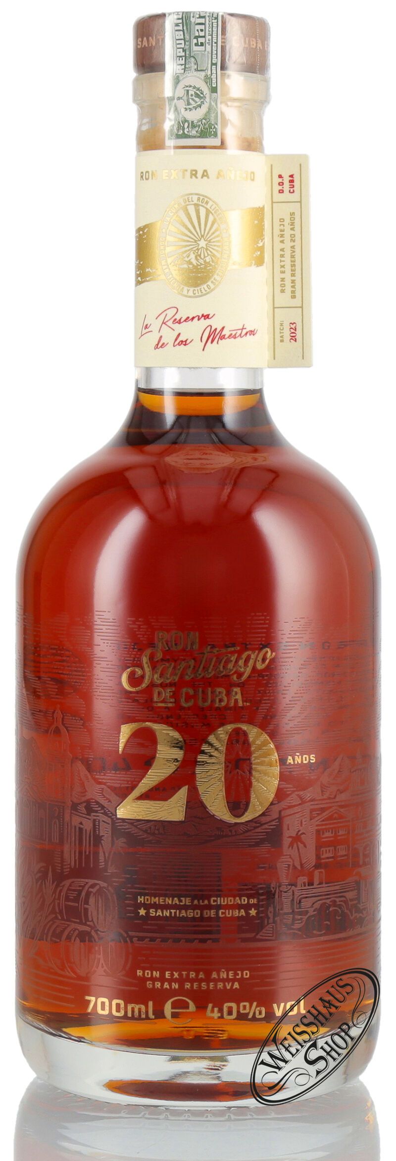 Santiago de Cuba Extra Anejo 20 YO Rum 40% vol. 0,70l