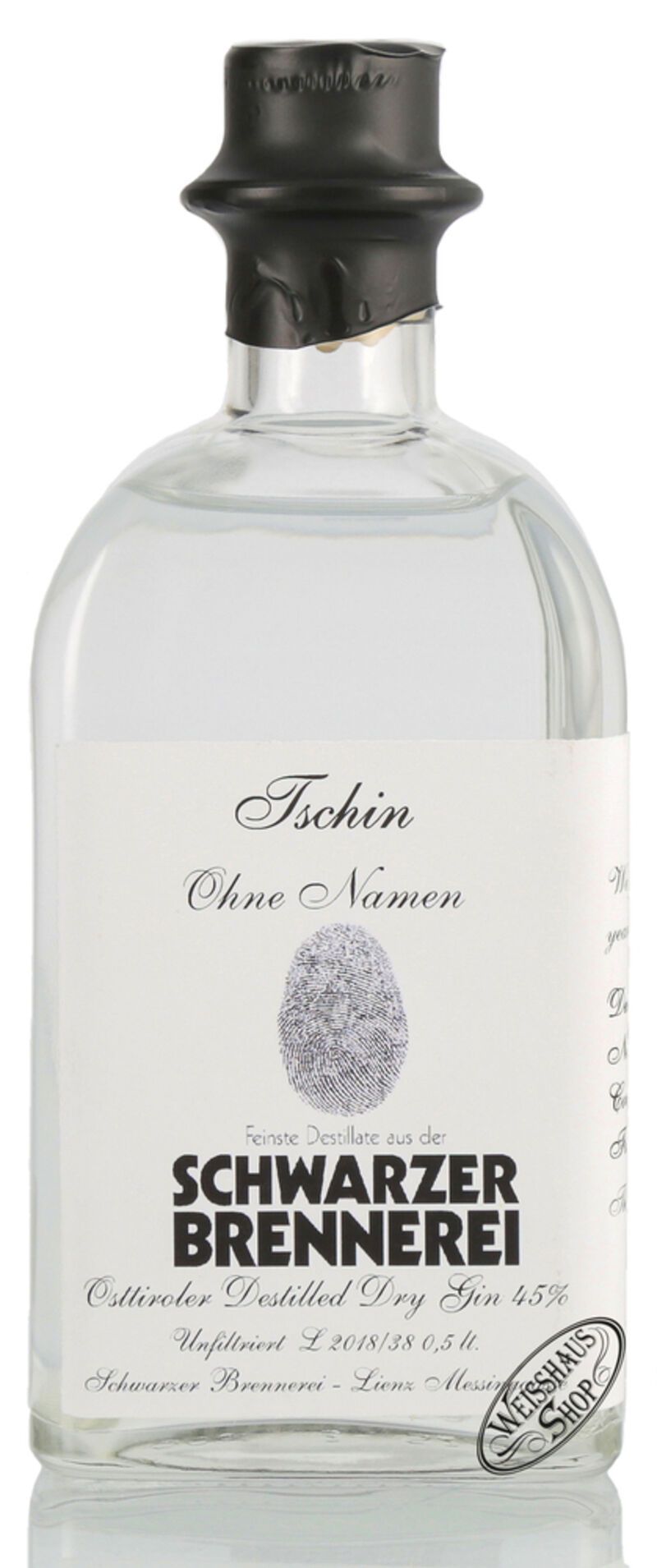 Schwarzer Tschin Osttiroler Dry Gin 45% vol. 0,50l