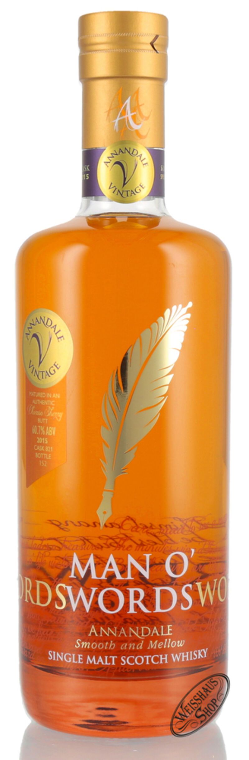 Annandale Man o' Words Vintage 2015 ex-Oloroso Whisky 60,7% vol. 0,70l