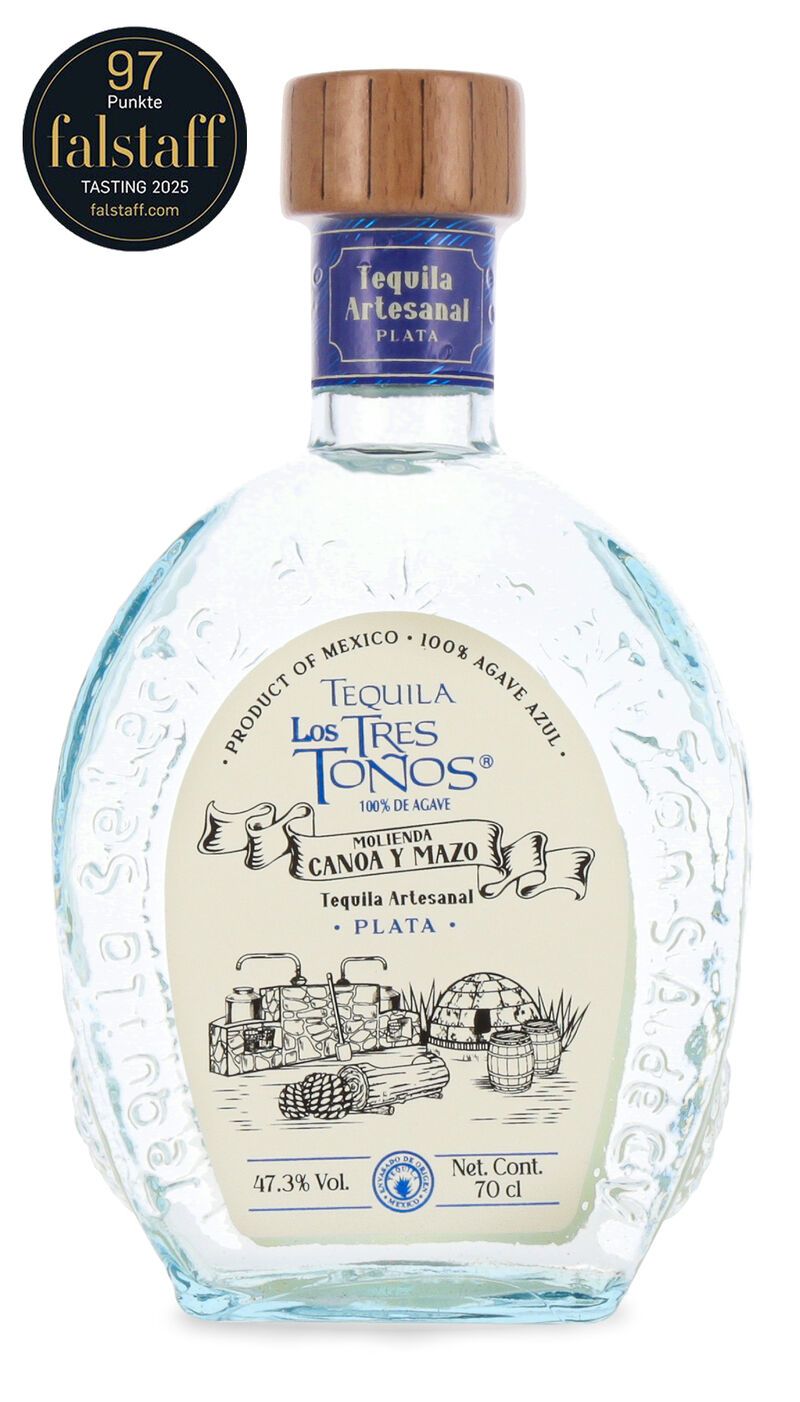 Los Tres Tonos Tequila Artesanal Plata 47,3% vol. 0,70l