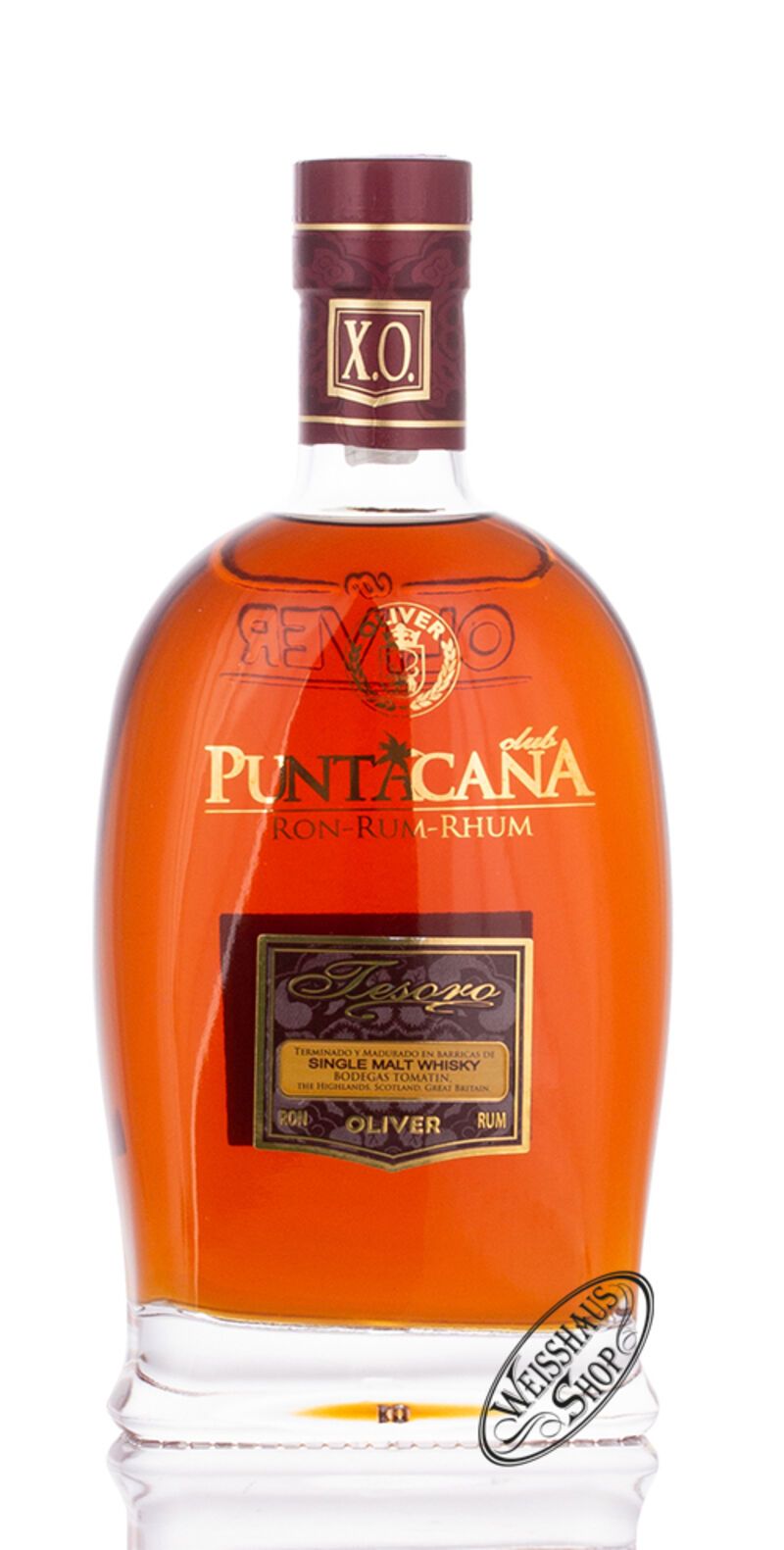 Puntacana Tesoro 15 YO Rum Malt Whisky Finish 38% vol. 0,70l B-Ware