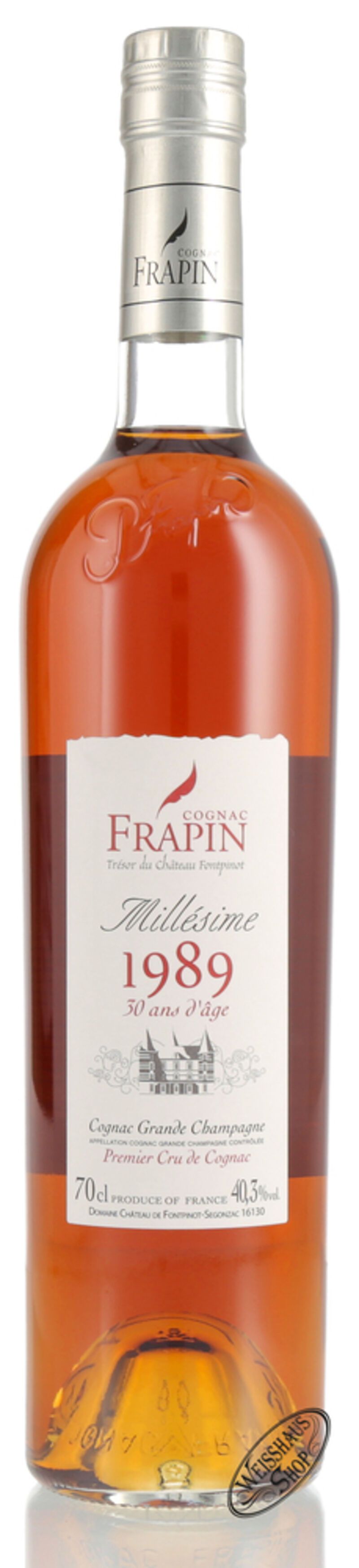 Frapin Millesime 1989 30 YO Cognac 40,3% vol. 0,70l Frapin Millesime 1989 30 YO Cognac 40,3% vol. 0,70l