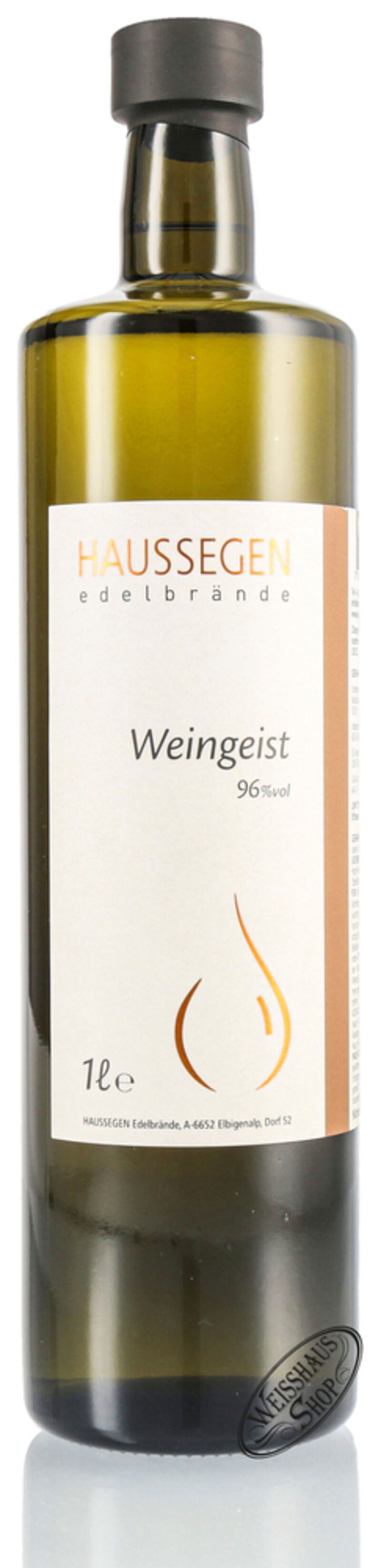 Haussegen Reiner Alkohol 96% vol. 1,0l Haussegen Reiner Alkohol 96% vol. 1,0l