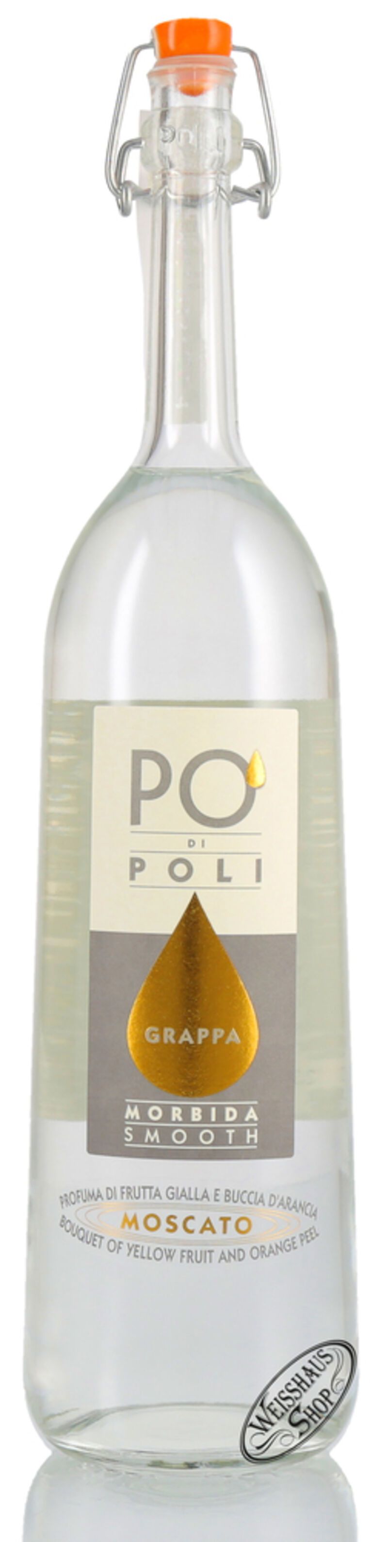 Poli Grappa Moscato Morbida in Tubo 40% vol. 0,70l Poli Grappa Moscato Morbida in Tubo 40% vol. 0,70l
