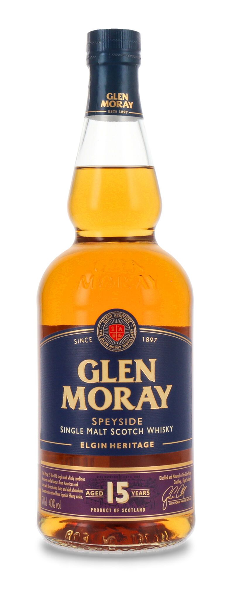 Glen Moray 15 YO Whisky 40% vol. 0,70l