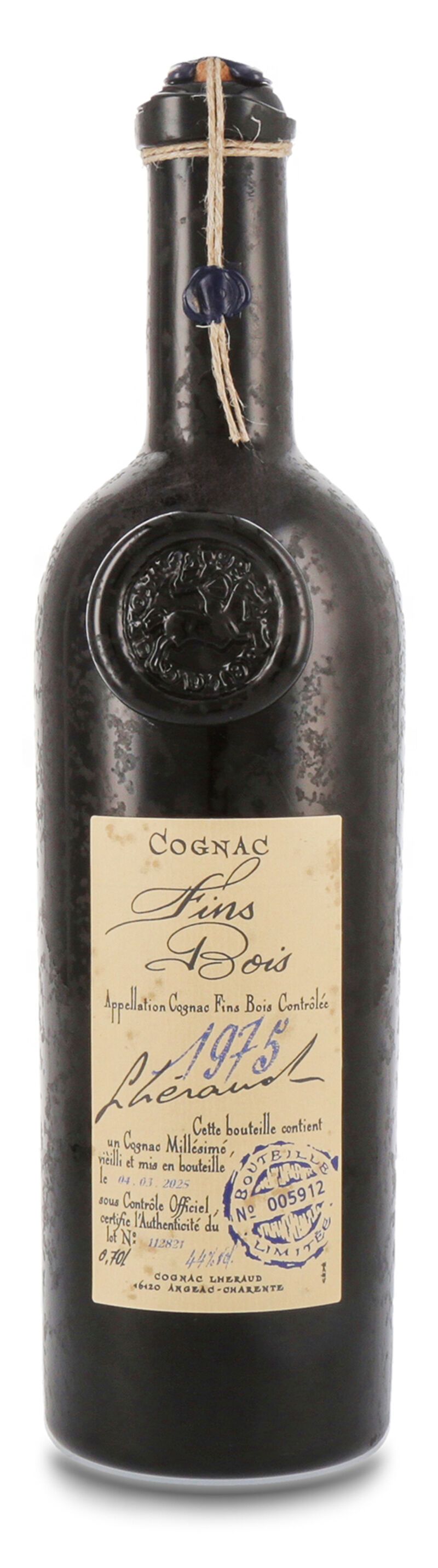 Lhéraud Fins Bois 1975 Cognac 44% vol. 0,70l Lhéraud Fins Bois 1975 Cognac 44% vol. 0,70l