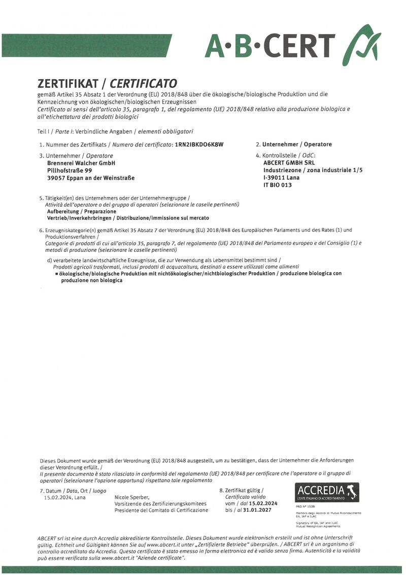 Walcher Rubus Idaeus BIO Himbeer Balsamico 0,25l Walcher Rubus Idaeus BIO Himbeer Balsamico 0,25l