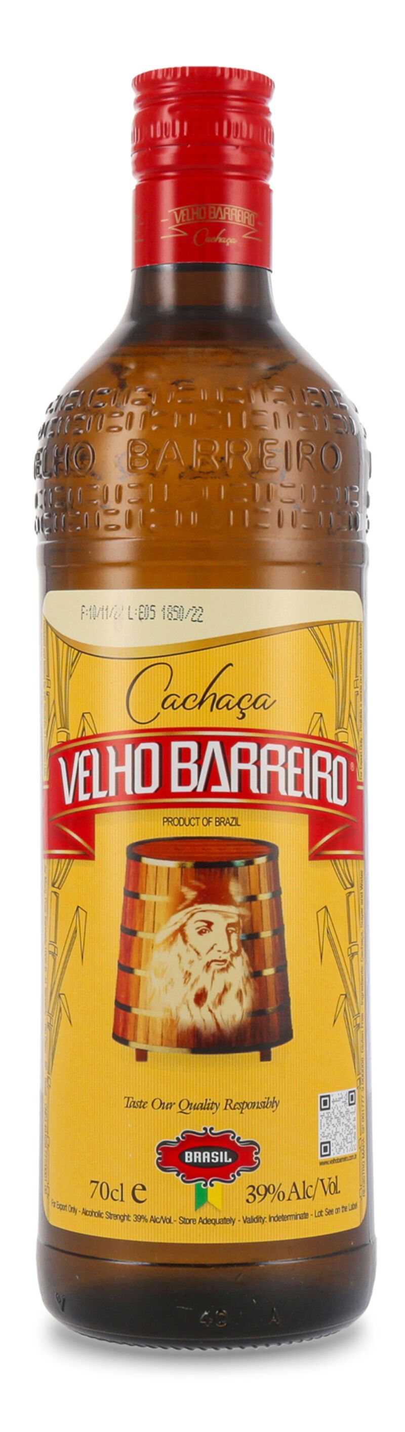 Velho Barreiro Cachaca 39% vol. 0,70l