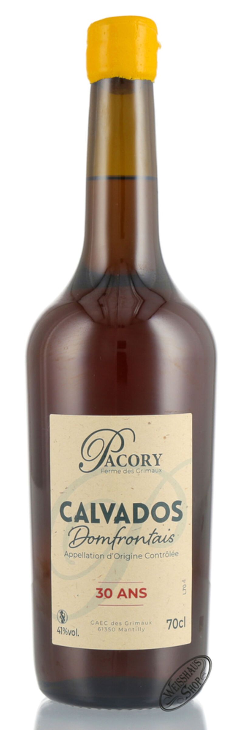 Pacory Domfrontais Calvados 30 ans 41% vol. 0,70l Pacory Domfrontais Calvados 30 ans 41% vol. 0,70l