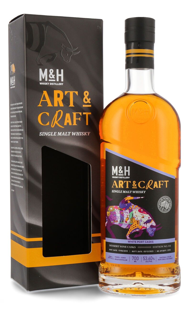 M&H Art & Craft White Port Cask Whisky 53,6% vol. 0,70l